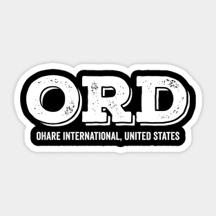 ORD O'Hare Int United States Airport Code Sticker